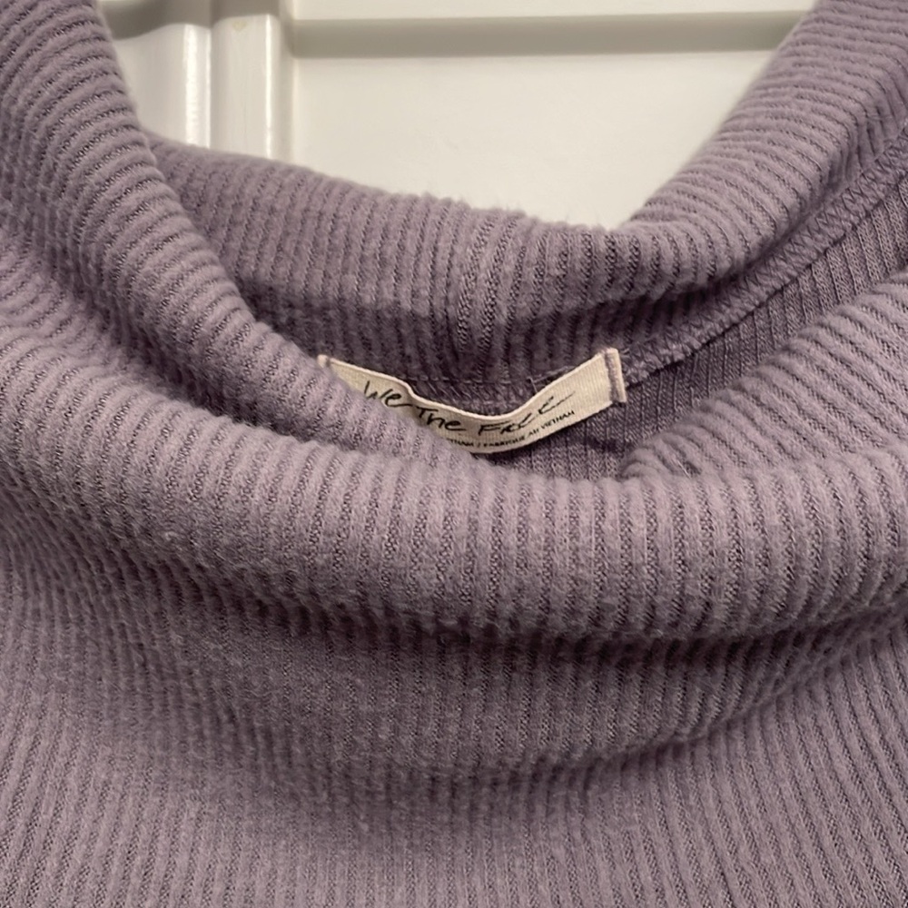Free People Lavender Off-Shoulder Sweater - Picture 5 of 5